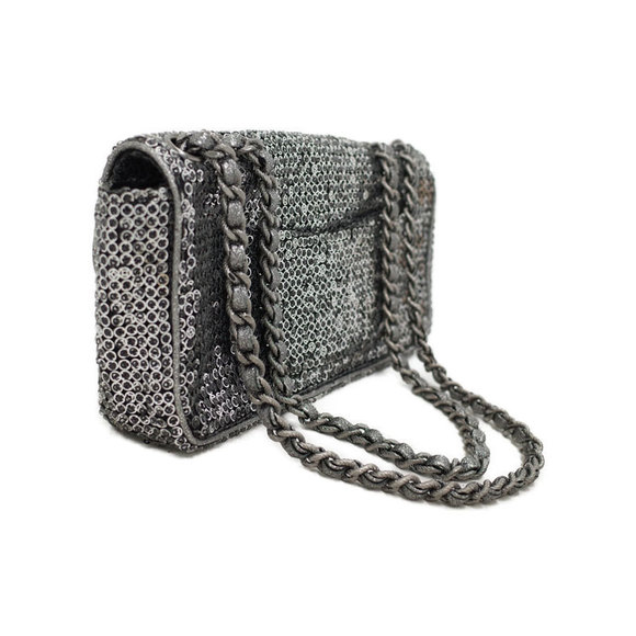 Chanel Chain Shoulder Bag Sequin - Picture 1 of 9
